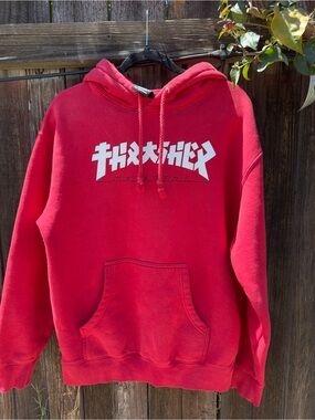 Thrasher red Hooded Sweatshirt - Medium